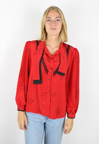 VINTAGE RED BLOUSE