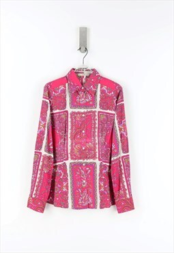 Etro Patterned Long Sleeve Shirt in Pink - M