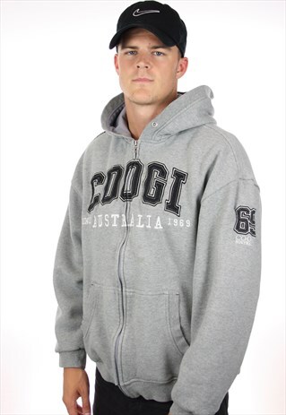 VINTAGE COOGI SPELL OUT FULL ZIP HOODIE SWEATSHIRT