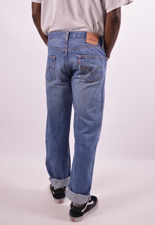 LEVI'S 501 MENS VINTAGE JEANS W33 L32 BLUE 90S