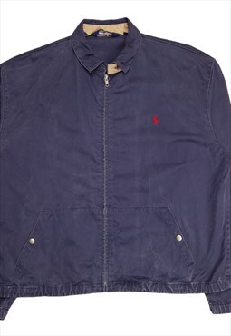 Vintage Polo Ralph Lauren Harrington Jacket In Blue Size XL