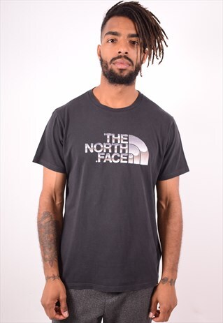 THE NORTH FACE MENS VINTAGE T-SHIRT TOP MEDIUM BLACK 90S