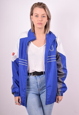 REEBOK NFL WOMENS VINTAGE TRACKSUIT TOP JACKET XL BLUE 90'S