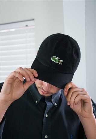 VINTAGE LACOSTE BASEBALL CAP LOGO HAT 90S X 2.5