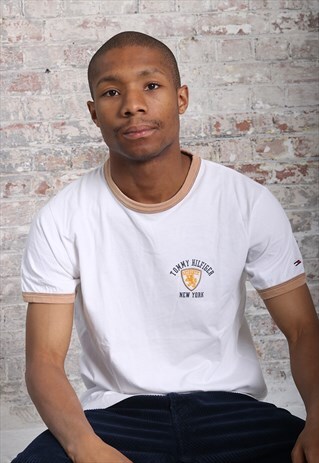 VINTAGE TOMMY HILFIGER LOGO T-SHIRT WHITE