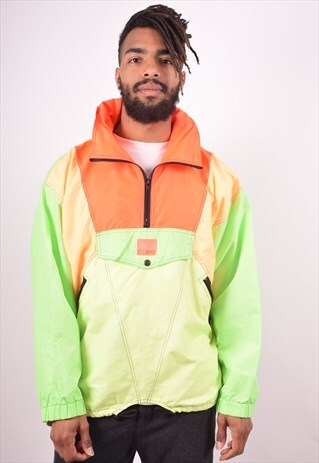 MENS VINTAGE PULLOVER JACKET XL MULTI 90S