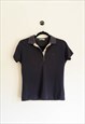 Vintage Y2k Burberry London Navy Nova Check Polo Shirt