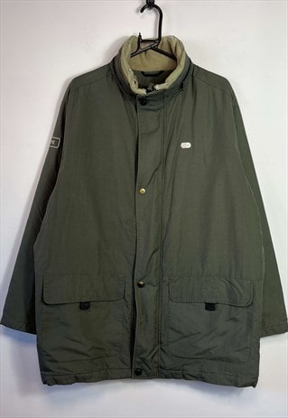 GREEN LACOSTE LONG COAT JACKET VINTAGE XL