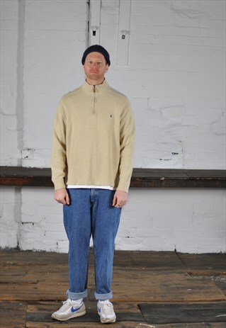90S POLO RALPH LAUREN 1/4 ZIP SWEATER