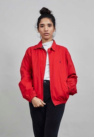 VINTAGE CLASSIC RED OVERSIZED RALPH LAUREN BOMBER