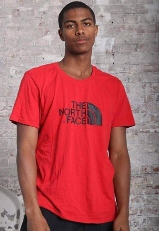 VINTAGE THE NORTH FACE BIG LOGO T-SHIRT RED