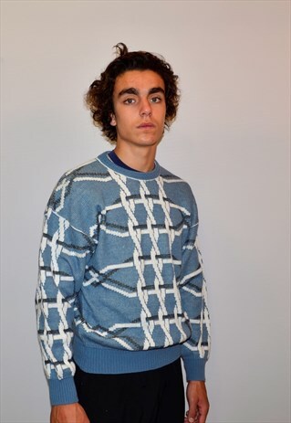 VINTAGE 80'S JUMPER IN BLUE