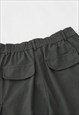 CARGO POCKET SKATER SHORTS PREMIUM UTILITY PANTS IN BLACK