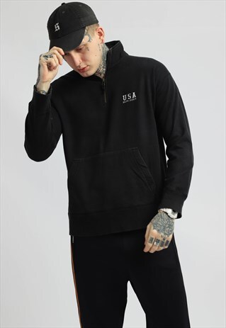 VINTAGE POLO RALPH LAUREN 1/4 ZIP SWEATSHIRT