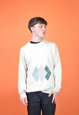 VINTAGE BEIGE CLASSIC GRAPHIC 80'S SWEATSHIRT