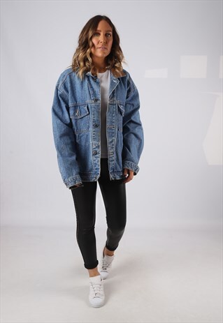 TIMBERLAND DENIM JACKET FITTED OVERSIZED UK 18 (CVDJ)