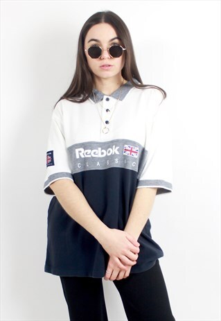 90'S RETRO RARE SPELL-OUT OVERSIZED POLO T-SHIRT
