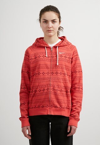 VINTAGE RED NIKE ZIP HOODIE TRACK JACKET