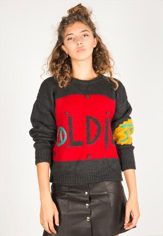 VINTAGE 80S CASUAL KNIT JUMPER / R03041