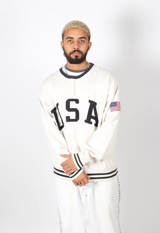 VINTAGE RALPH LAUREN POLO SPORT USA SWEATSHIRT GREY
