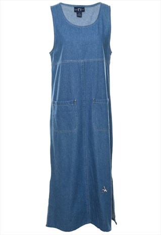 Vintage Medium Wash Denim Dress - M