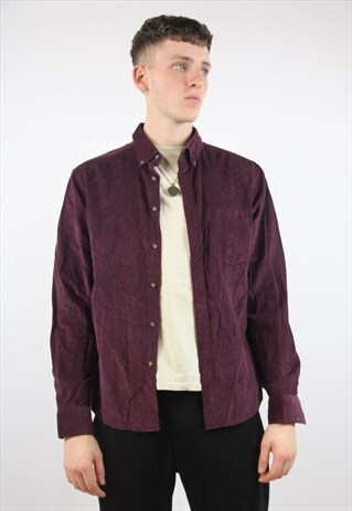 VINTAGE CORD GRAPE TAILORED FIT SHIRT