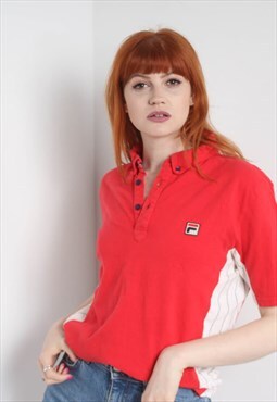 Vintage Fila Polo Shirt Red