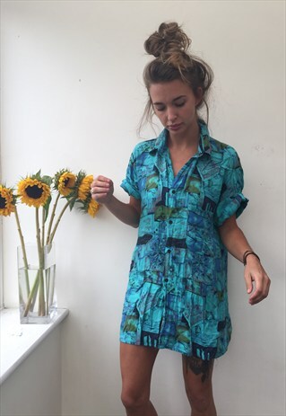 CRAZY PATTERN OVERSIZED RETRO VINTAGE UNISEX FESTIVAL SHIRT