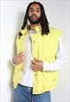 VINTAGE 90'S PADDED GILET JACKET YELLOW