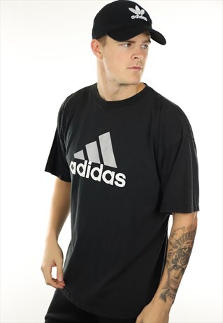 VINTAGE ADIDAS BIG LOGO T SHIRT TEE