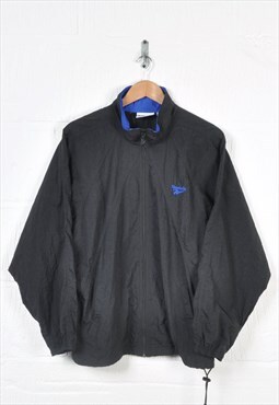 Vintage Reebok Windbreaker Shell Suit Jacket Black Large