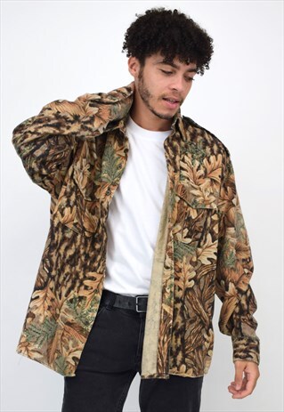 VINTAGE 90S FOREST CAMOUFLAGE PRINT SHIRT