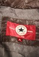 VINTAGE  CONVERSE PUFFER JACKET FULL ZIP UP BROWN XXXXLARGE