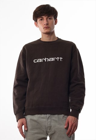 90s crew neck brown sweatshirts asos marketplace carhartt hoodies