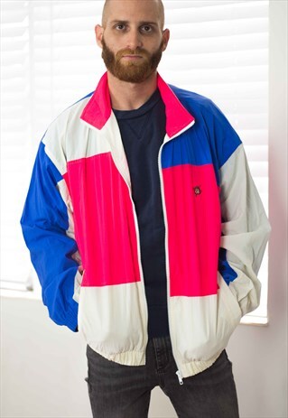VINTAGE RALPH LAUREN CHAPS WINDBREAKER JACKET LOGO M 11.3