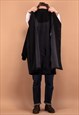 VINTAGE 00'S MEN WOOL BLEND COAT IN DARK GRAY