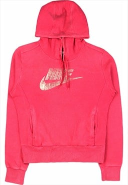 Nike 90's Spellout Pullover Hoodie Small Pink