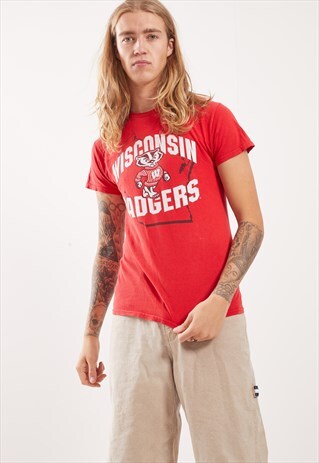 VINTAGE WISCONSIN BADGERS GRAPHIC T-SHIRT