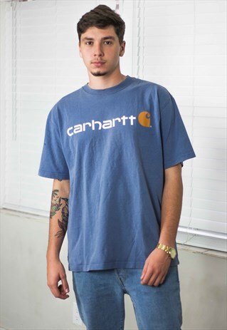 VINTAGE CARHARTT T-SHIRT LOGO 90S L 9.9