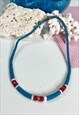 70'S TURQUOISE BEADED BEACHY NECKLACE