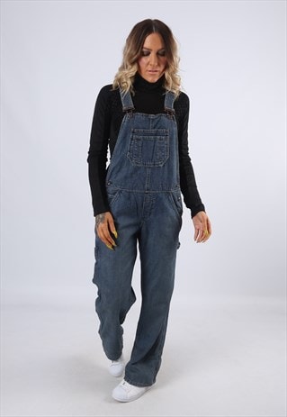 DENIM DUNGAREES OLD NAVY VINTAGE STRAIGHT LEG UK 12 (EA5A)
