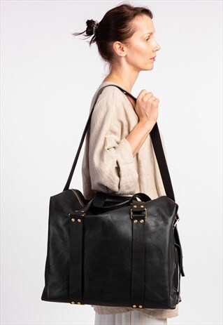 ROB A BANK TRAVEL BAG, BRASS DETAILS