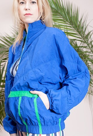 VINTAGE BLUE WINDBREAKER BY BENGER