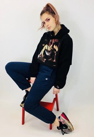 VINTAGE CHAMPION HIGH WAISTED EMBROIDERED TRACKSUIT BOTTOMS