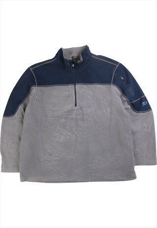 Vintage  Starter Fleece Jumper Quarter Zip Grey XXLarge