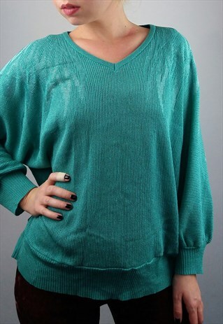 VINTAGE 80'S SLOUCHY KNIT JUMPER