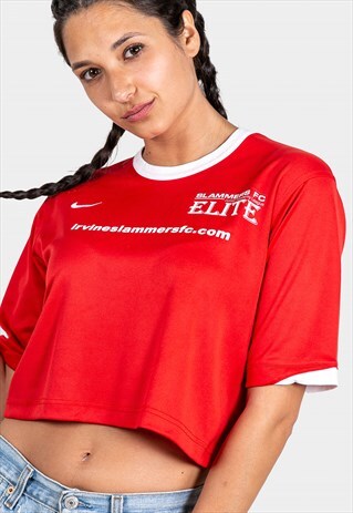 VINTAGE 80S NIKE SPORT CROP T-SHIRT / S3150