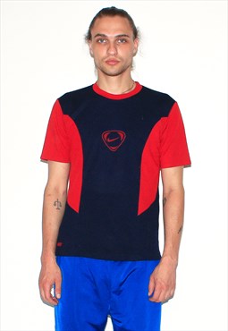 Vintage 00s classic logo t-shirt in navy / red