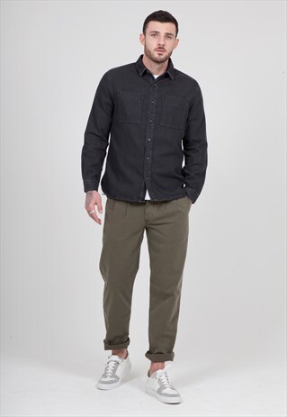 WIDE LEG TROUSERS WITH DOUBLE PLEATS IN KHAKI