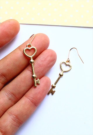 GOLD KEY EARRINGS